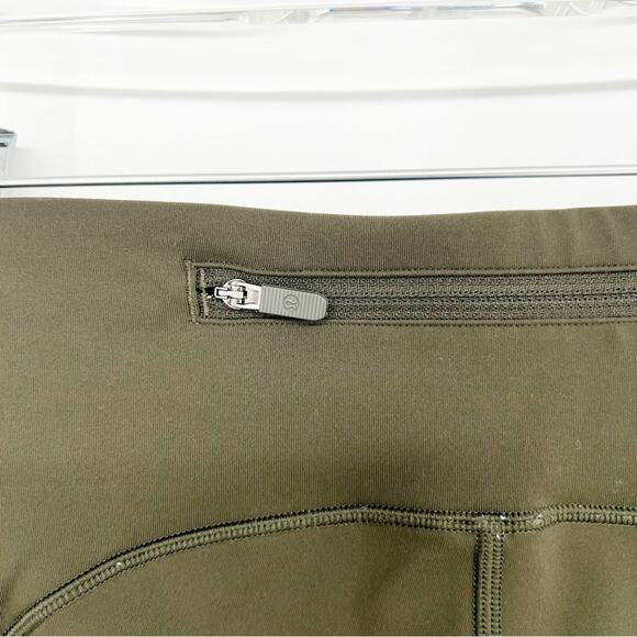 Lululemon Pace Rival Crop 22” Leggings 4 Dark Olive - Picture 5 of 7